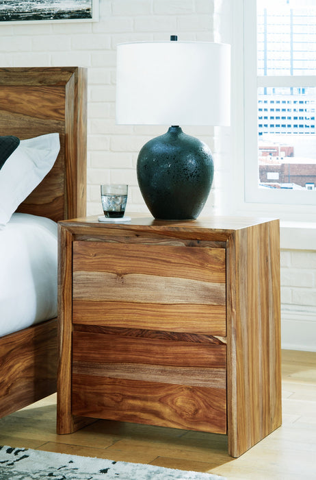 Dressonni - Brown - Two Drawer Night Stand - Tallahassee Discount Furniture (FL)