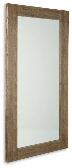 Waltleigh - Floor Mirror - Distressed Brown - Tallahassee Discount Furniture (FL)