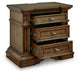Frantanna - Three Drawer Night Stand - Brown - Tallahassee Discount Furniture (FL)