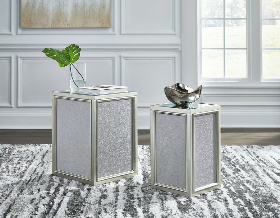 Traleena - Silver Finish - Nesting End Tables (Set of 2) - Tallahassee Discount Furniture (FL)