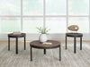 Horizon Hills - Occasional Table Set (Set of 3) - Brown / Black - Tallahassee Discount Furniture (FL)