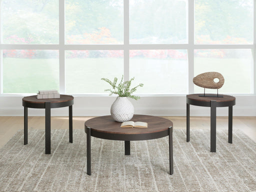 Horizon Hills - Occasional Table Set (Set of 3) - Brown / Black - Tallahassee Discount Furniture (FL)