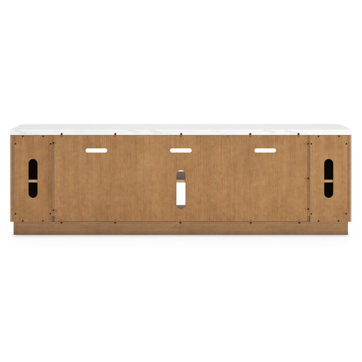 Camdill - XL TV Stand With Fireplace Option - Light Brown - Tallahassee Discount Furniture (FL)