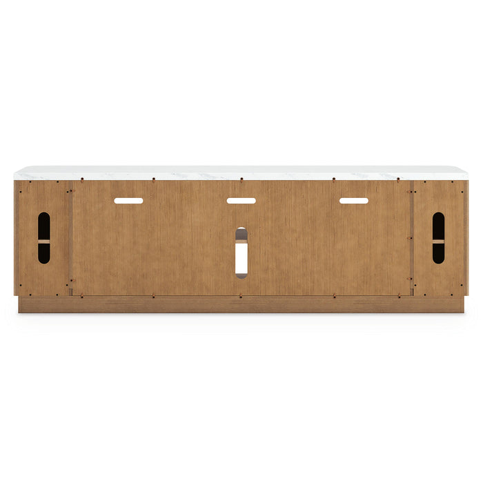 Camdill - XL TV Stand With Fireplace Option - Light Brown - Tallahassee Discount Furniture (FL)