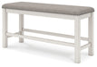 Robbinsdale - Antique White - Dbl Counter Height Upholstered Dining Bench - Tallahassee Discount Furniture (FL)