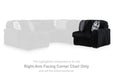 Midnight-Madness - RAF Corner Chair - Onyx - Tallahassee Discount Furniture (FL)