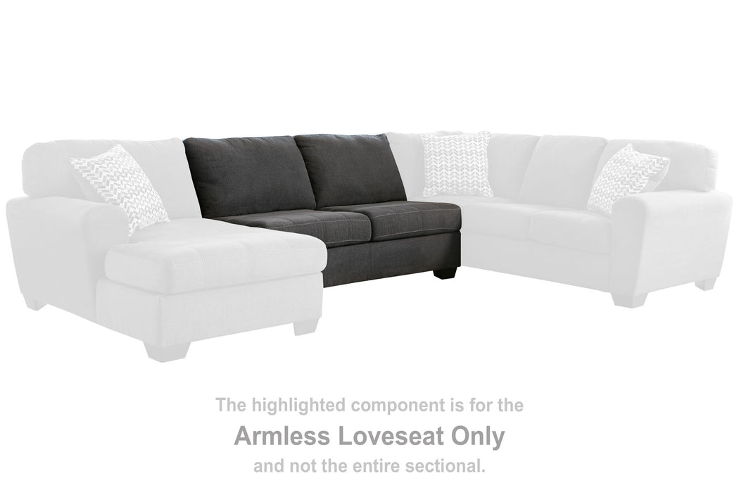Ambee - Slate - Armless Loveseat - Tallahassee Discount Furniture (FL)