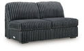 Midnight-Madness - Armless Loveseat - Gunmetal - Tallahassee Discount Furniture (FL)