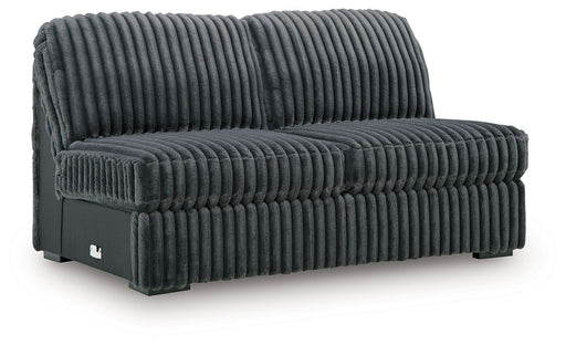 Midnight-Madness - Armless Loveseat - Gunmetal - Tallahassee Discount Furniture (FL)