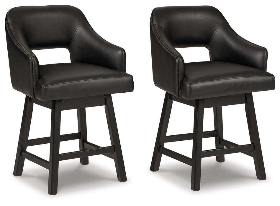 Tallenger - Upholstered Swivel Barstool (Set of 2) - Tallahassee Discount Furniture (FL)