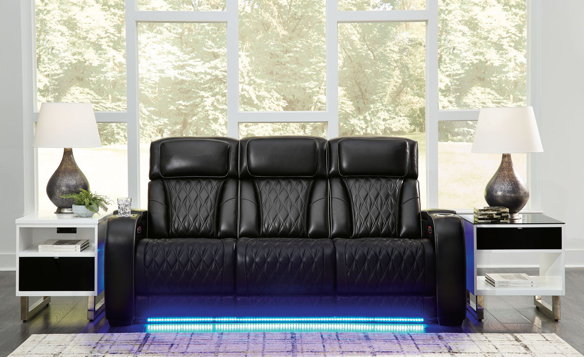 Boyington - 2 Pc. - Power Reclining Sofa And Loveseat - Black - Tallahassee Discount Furniture (FL)