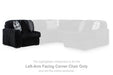 Midnight-Madness - LAF Corner Chair - Onyx - Tallahassee Discount Furniture (FL)