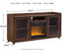 Starmore - 70" TV Stand With Glass/Stone Fireplace Insert - Brown - Tallahassee Discount Furniture (FL)
