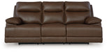 Vonryan - Tobacco - Power Reclining Sofa With Adj Headrest - Tallahassee Discount Furniture (FL)