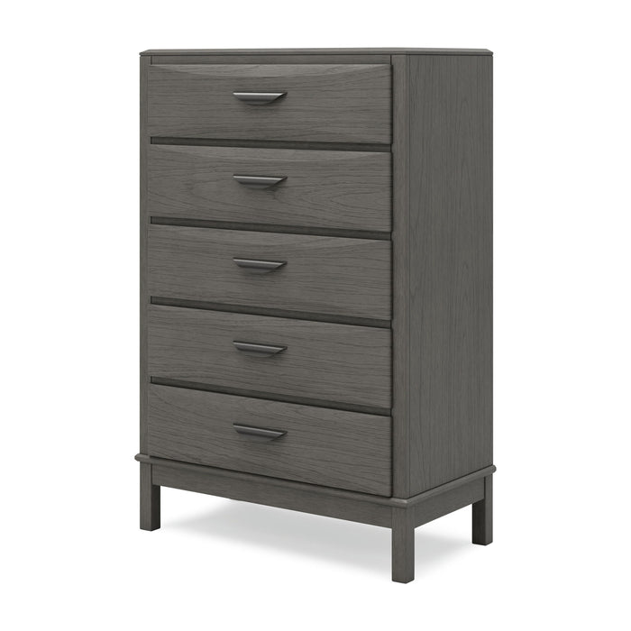 Mazing - Five Drawer Chest - Gray - Tallahassee Discount Furniture (FL)