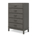 Mazing - Five Drawer Chest - Gray - Tallahassee Discount Furniture (FL)