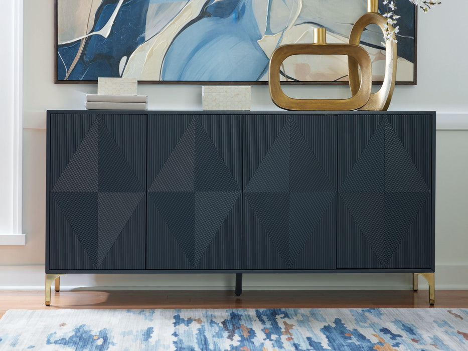 Loirwick - Dark Blue - Accent Cabinet - Tallahassee Discount Furniture (FL)