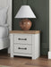 Savonport - Two Drawer Night Stand - White / Brown - Tallahassee Discount Furniture (FL)