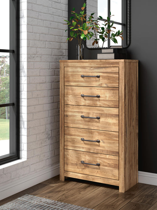 Maystonna - Five Drawer Chest - Brown - Tallahassee Discount Furniture (FL)