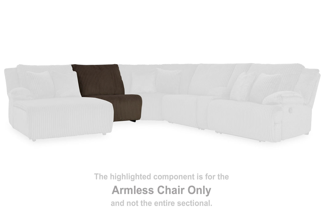 Top Tier - Chocolate - Armless Chair - Tallahassee Discount Furniture (FL)