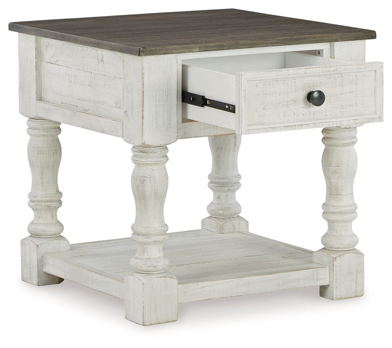 Havalance - Square End Table - White / Gray - Tallahassee Discount Furniture (FL)