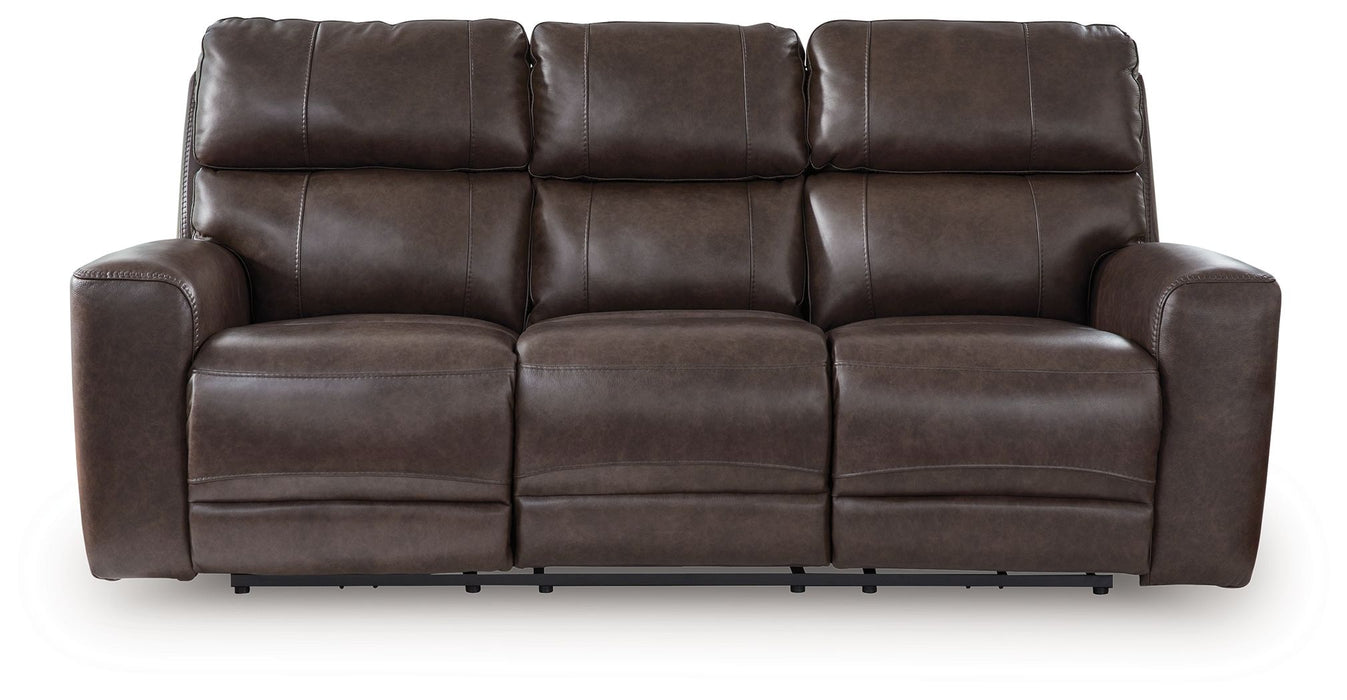 Crossplex - Smoke - Power Recline Sofa With Adjustable Headrest - Tallahassee Discount Furniture (FL)
