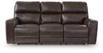 Crossplex - Smoke - Power Recline Sofa With Adjustable Headrest - Tallahassee Discount Furniture (FL)