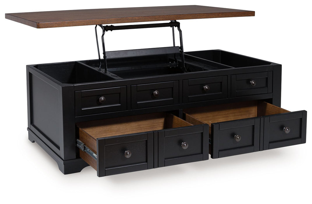 Wildenauer - Brown / Black - Lift Top Cocktail Table - Tallahassee Discount Furniture (FL)
