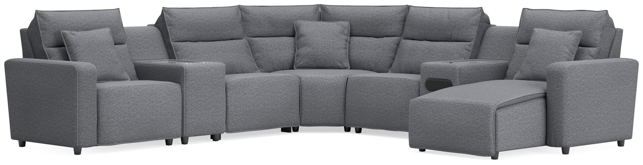 Modmax II - Reclining Sectional - Salt And Pepper - Tallahassee Discount Furniture (FL)