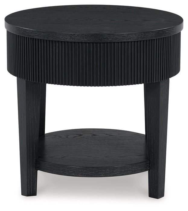 Marstream - Black - Round End Table - Tallahassee Discount Furniture (FL)