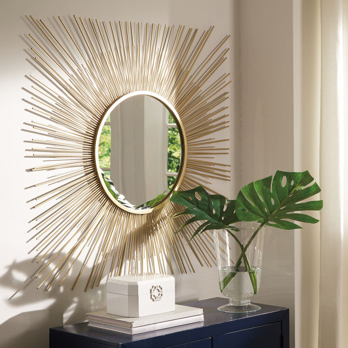 Elspeth - Accent Mirror - Gold Finish - Tallahassee Discount Furniture (FL)