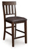 Haddigan - Upholstered Barstool (Set of 2) - Dark Brown - Tallahassee Discount Furniture (FL)