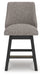 Neymorton - Upholstered Swivel Barstool (Set of 2) - Dark Grayish Brown - Tallahassee Discount Furniture (FL)