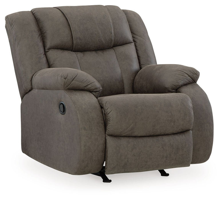 First Base - Gunmetal - Rocker Recliner - Tallahassee Discount Furniture (FL)
