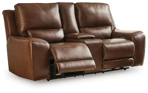 DeepWakes - Power Reclining Loveseat / Console / Adjustable Headrest - Tallahassee Discount Furniture (FL)