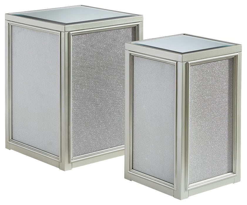 Traleena - Silver Finish - Nesting End Tables (Set of 2) - Tallahassee Discount Furniture (FL)