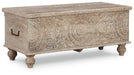Fossil Ridge - Storage Bench - Beige - Tallahassee Discount Furniture (FL)