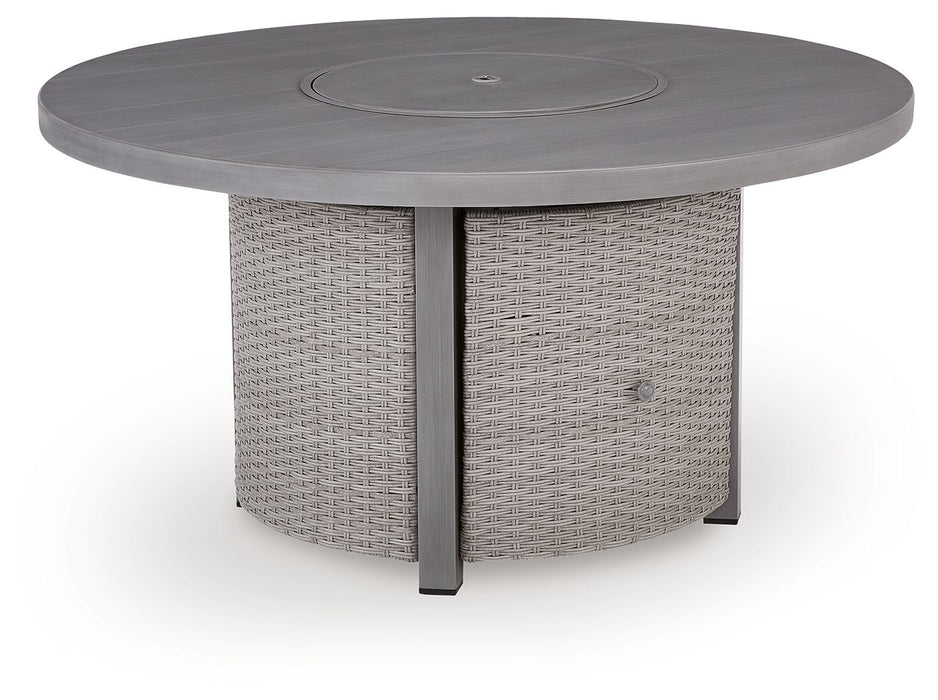 Half Moon Beach - Round Fire Pit Table - Gray - Tallahassee Discount Furniture (FL)