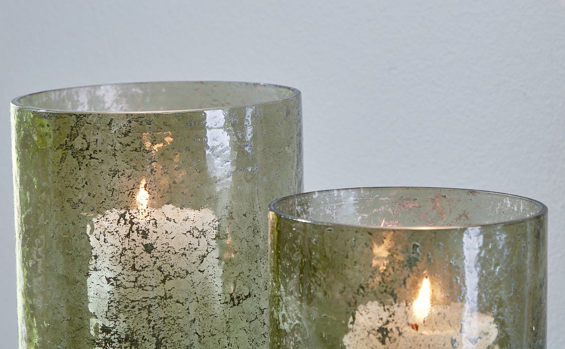 Clarkton - Green - Candle Holder Set (Set of 2) - Tallahassee Discount Furniture (FL)