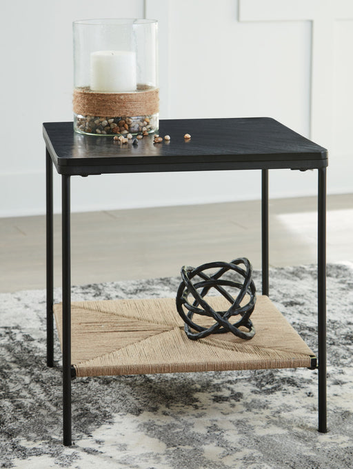 Minrich - Black / Natural - Accent Table - Tallahassee Discount Furniture (FL)