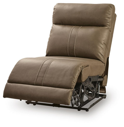 Max-Momentum - Power Armless Recliner With Adjustable Headrest - Biscotti - Tallahassee Discount Furniture (FL)