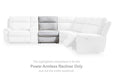 Social Pointe - Pearl / Ash - Power Armless Recler With Adjustable Headrest - Tallahassee Discount Furniture (FL)