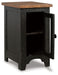 Valebeck - Chair Side End Table - Black / Brown - Tallahassee Discount Furniture (FL)