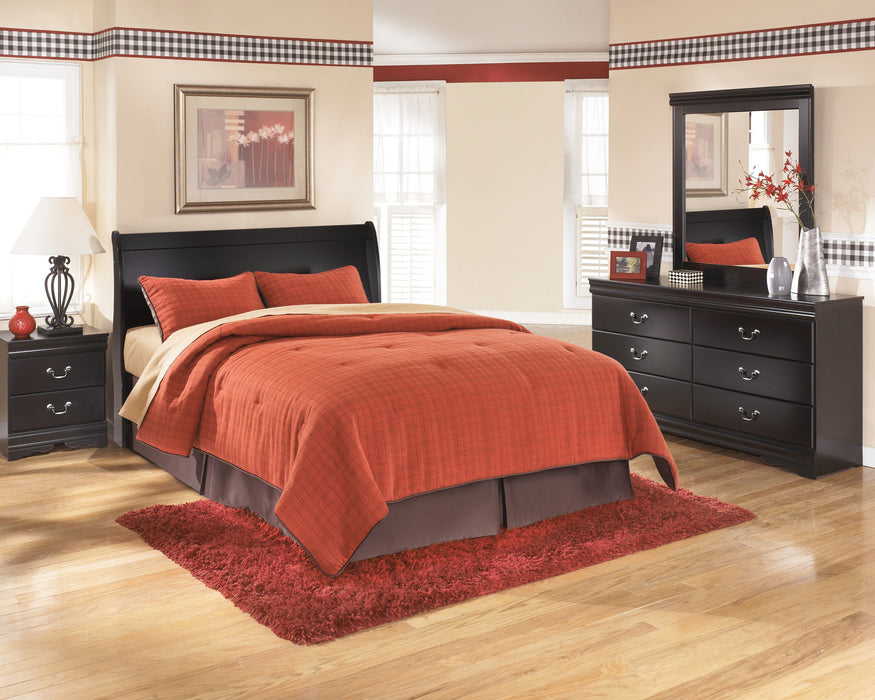 Huey Vineyard - Queen Sleigh Headboard - Black - Tallahassee Discount Furniture (FL)