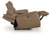 Glencroft - Power Reclining Loveseat With Console / Adjustable Headrest - Sahara - Tallahassee Discount Furniture (FL)