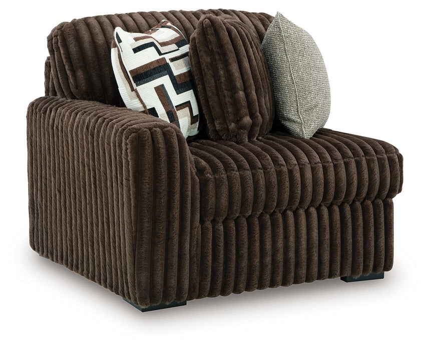 Midnight-Madness - LAF Corner Chair - Chocolate - Tallahassee Discount Furniture (FL)