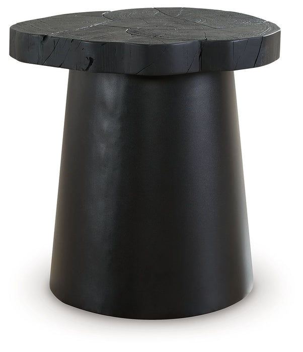 Wimbell - Black - Round End Table - Tallahassee Discount Furniture (FL)