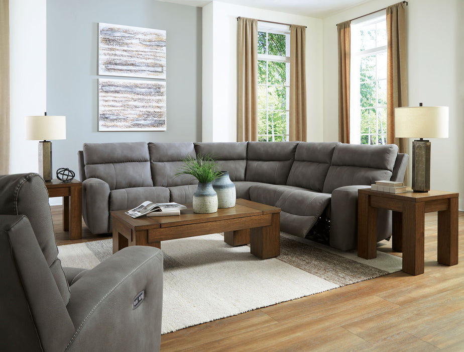 Next-Gen Durapella - Power Reclining Sectional Set - Tallahassee Discount Furniture (FL)