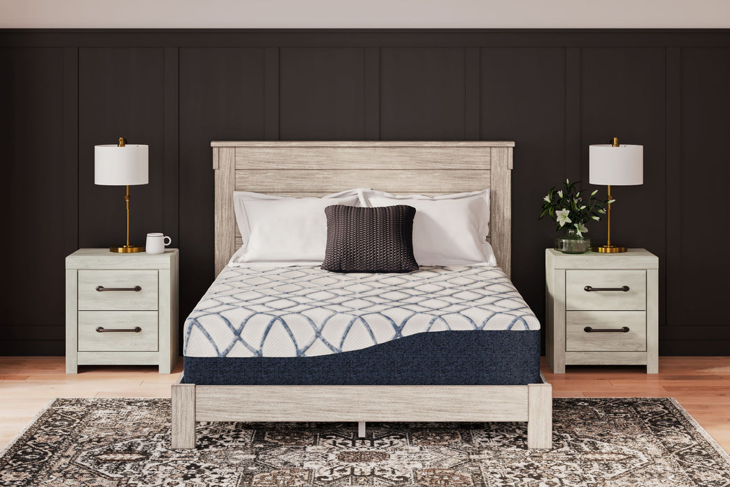 12 Inch Chime Elite 2.0 - White / Blue - California King Mattress - Tallahassee Discount Furniture (FL)