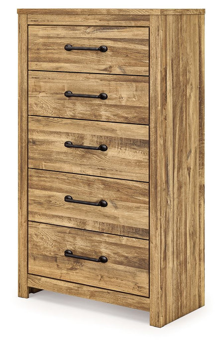 Maystonna - Five Drawer Chest - Brown - Tallahassee Discount Furniture (FL)